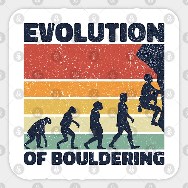 Evolution of Bouldering: Climbing to New Heights Sticker by mkar